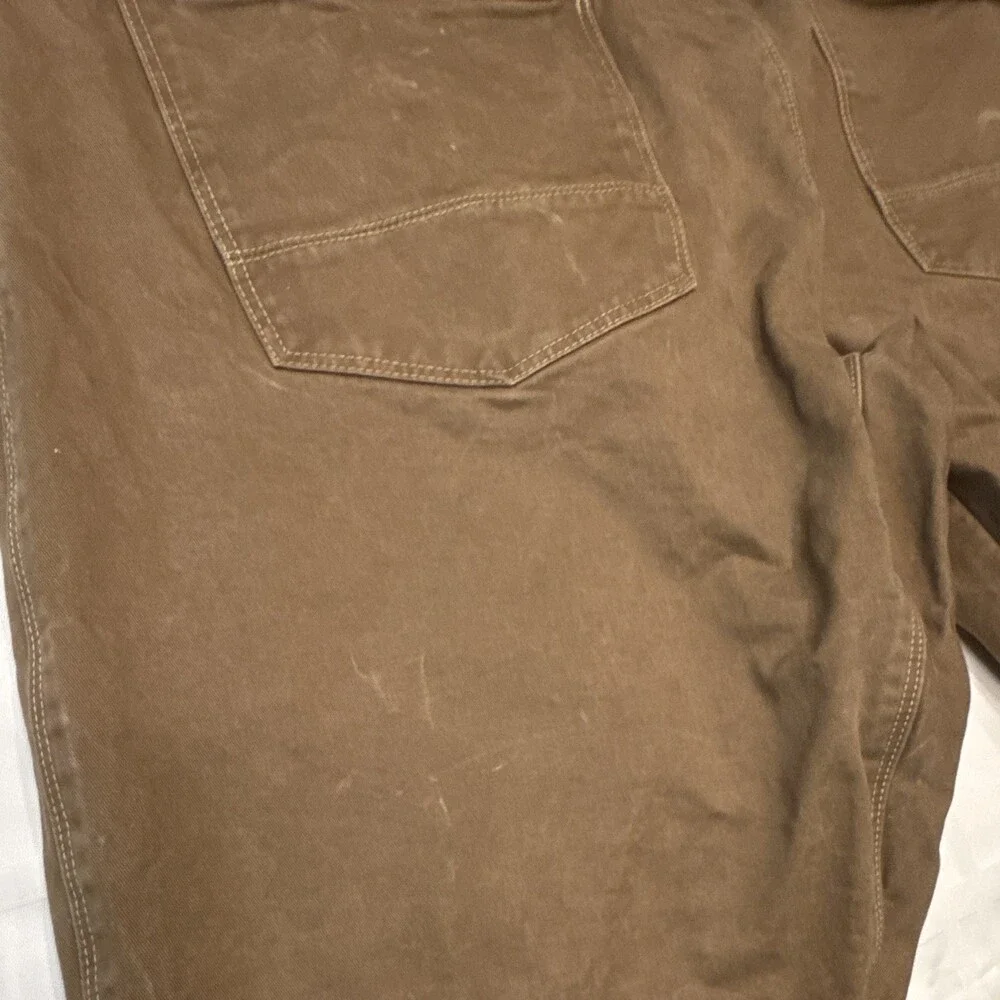 Kuhl Rydr Pants Mens 40x30 Brown Canvas Hiking Workwear Vintage Patina Dye